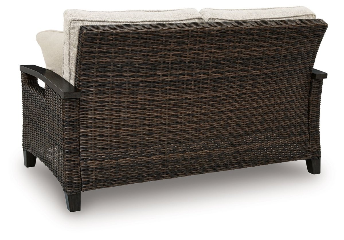 Monterey Point - Loveseat With Cushion - Dark Brown Loveseats by Signature Design by Ashley® - Walls Furniture & Mattress