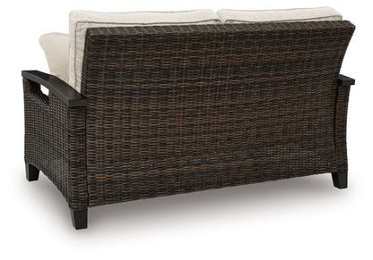 Monterey Point - Loveseat With Cushion - Dark Brown Loveseats by Signature Design by Ashley® - Walls Furniture & Mattress