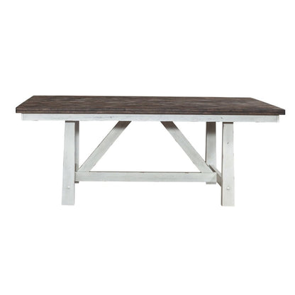 Farmhouse - Fixed Top Trestle Table - White Dining Tables by Liberty Furniture - Walls Furniture & Mattress