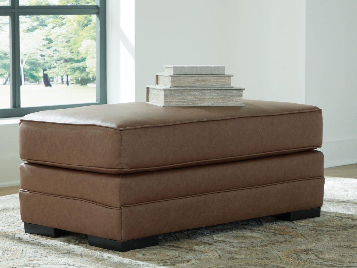 VillaCourt - Caramel - Ottoman Upholstered Ottomans by Benchcraft® - Walls Furniture & Mattress