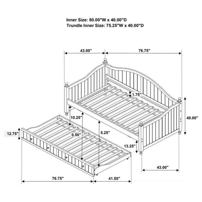 Julie Ann - Arched Back Day Bed With Trundle Daybeds by CoasterElevations - Walls Furniture & Mattress