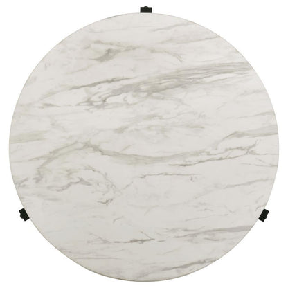 Tandi - Round Faux Marble Table End Tables by CoasterEssence - Walls Furniture & Mattress
