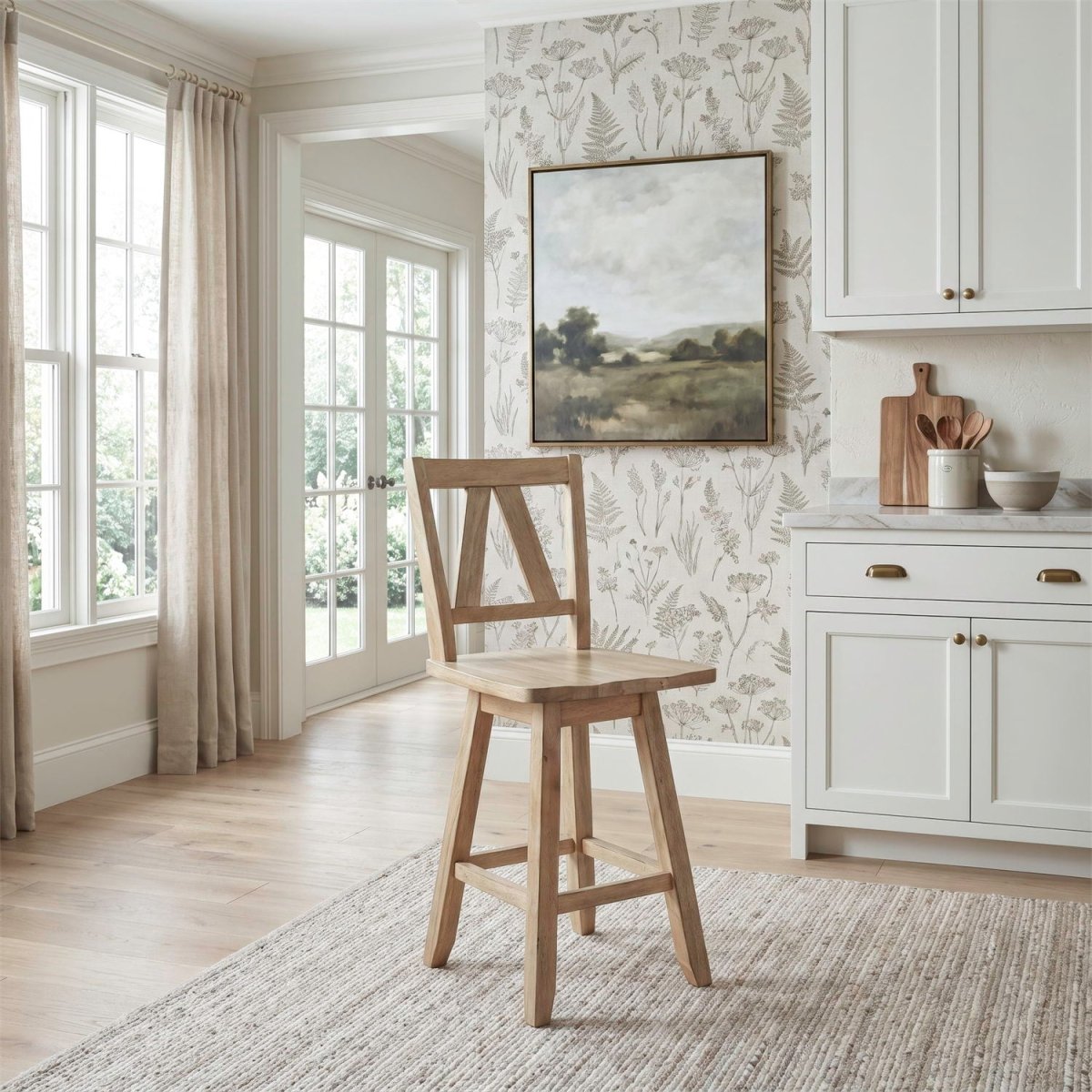 Lindsey Farm - Counter Height Swivel Chair (RTA) Swivel Chairs by Liberty Furniture - Walls Furniture & Mattress