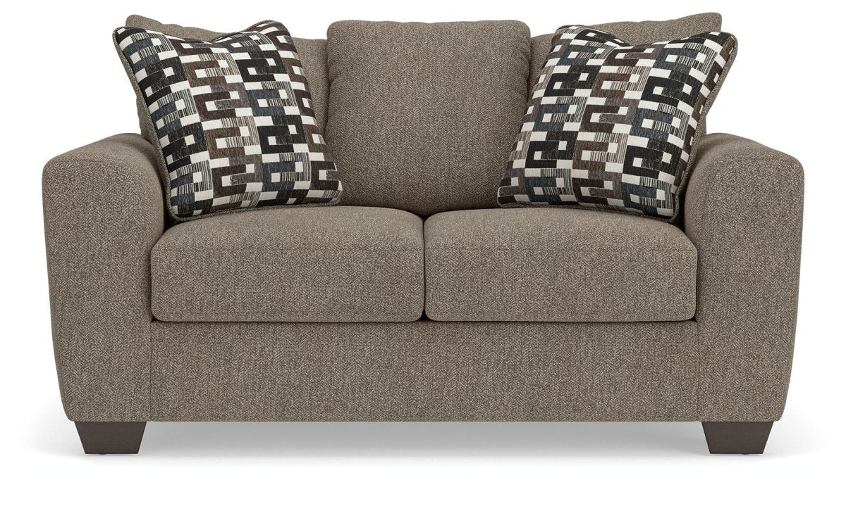Triston - Peaks - Loveseat - Suede Stationary Loveseats by Benchcraft® - Walls Furniture & Mattress
