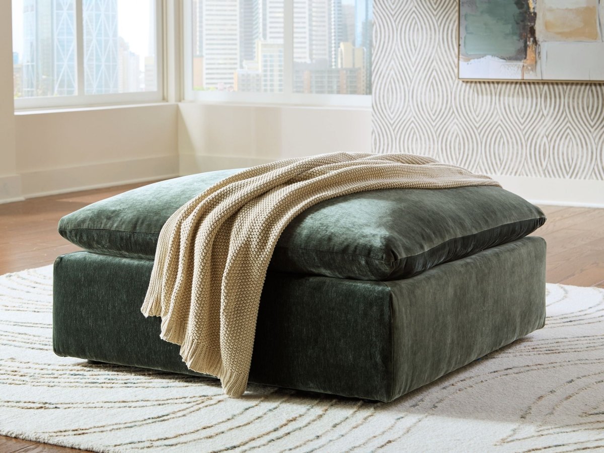 Carriage View - Jade - Oversized Accent Ottoman Accent Ottomans by Benchcraft® - Walls Furniture & Mattress