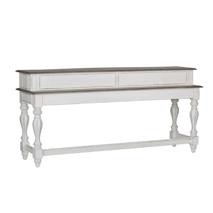Magnolia Manor - Console Bar Table - White Console Tables by Liberty Furniture - Walls Furniture & Mattress
