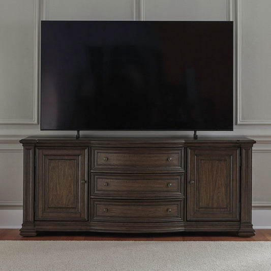 Provence Park - 78" TV Console - Brown TV Stands by Liberty Furniture - Walls Furniture & Mattress