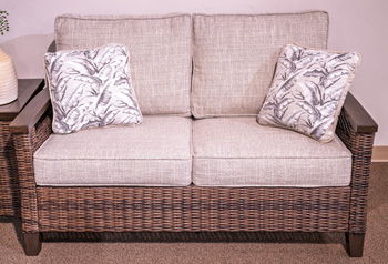 Monterey Point - Dark Brown - Loveseat With Cushion Loveseats by Signature Design by Ashley® - Walls Furniture & Mattress