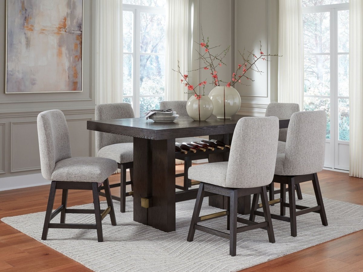 Burkhaus - Rectangular Counter Table Set 5 Piece Dining Room Sets by Signature Design by Ashley® - Walls Furniture & Mattress