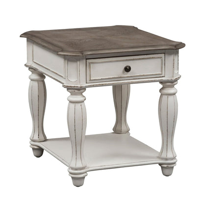 Magnolia Manor - End Table - White End Tables by Liberty Furniture - Walls Furniture & Mattress