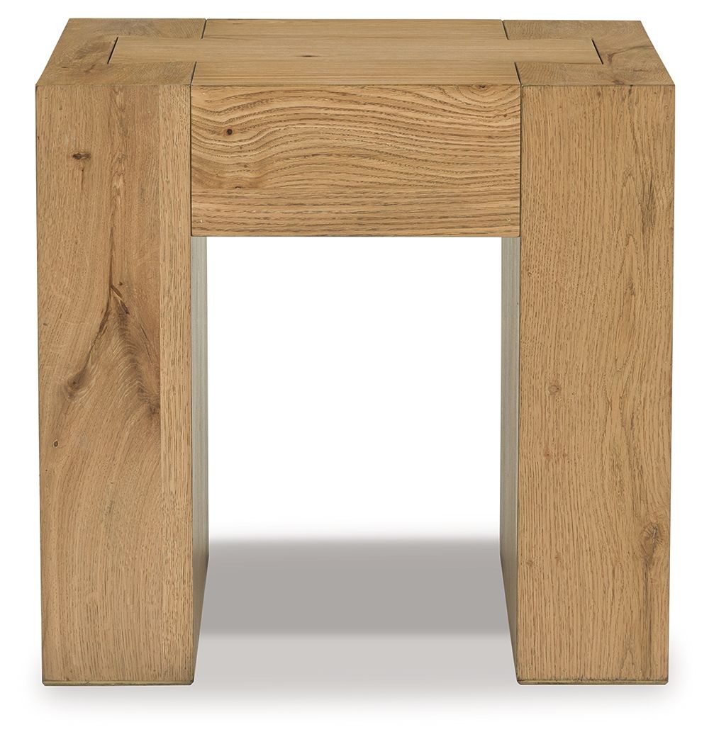 Bracken - Light Brown - Square End Table End Tables by Luxe - Walls Furniture & Mattress