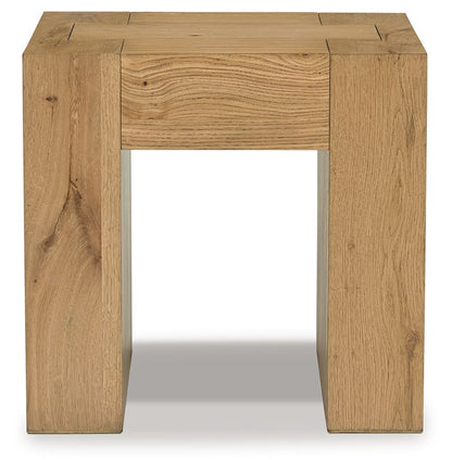 Bracken - Light Brown - Square End Table End Tables by Luxe - Walls Furniture & Mattress