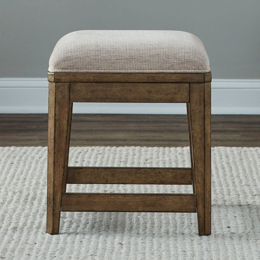 Carolina Park - Upholstered Console Stool - Brown Counter Height (24" - 27") by Liberty Furniture - Walls Furniture & Mattress