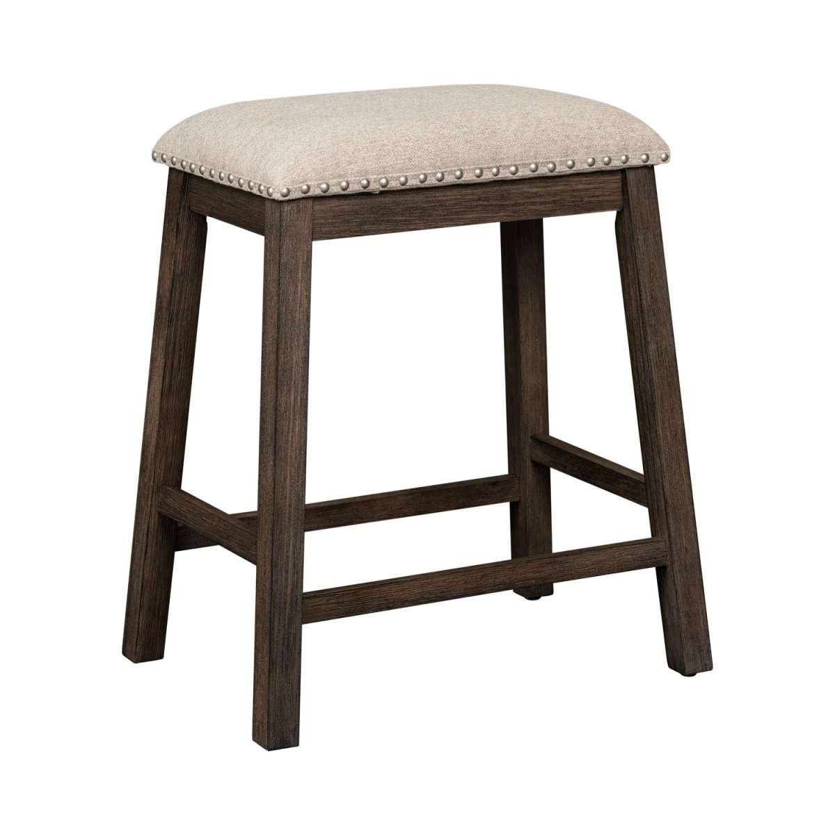 Harrison - Upholstered Console Stool - Brown Counter Height (24" - 27") by Liberty Furniture - Walls Furniture & Mattress