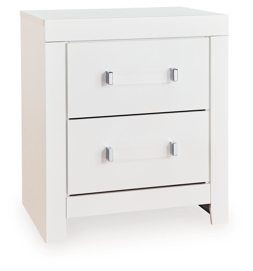 Maeling - Two Drawer Night Stand Accent Nightstands by Signature Design by Ashley® - Walls Furniture & Mattress