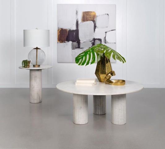 Astoria - Marble Coffee Table Set Table Sets by Coaster Fine Furniture - Walls Furniture & Mattress