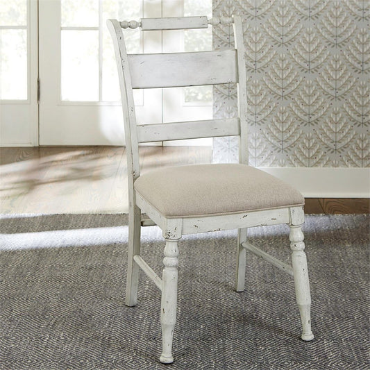 Whitney - Slat Back Side Chair - Antique Linen / Weathered Gray Side Chairs by Liberty Furniture - Walls Furniture & Mattress