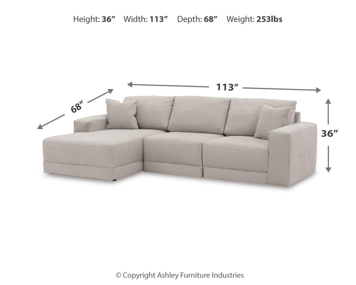 Next-Gen Gaucho - Sectional Stationary Sectionals by Benchcraft® - Walls Furniture & Mattress
