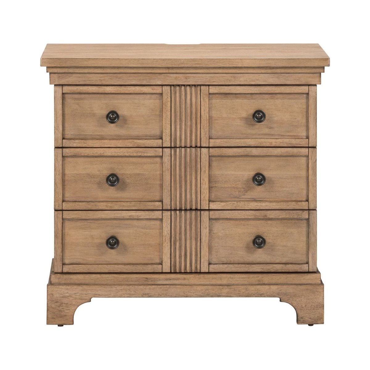 Haven Hills - Bedside Chest With Charging Station - Camel Beige Bedside Chests by Liberty Furniture - Walls Furniture & Mattress