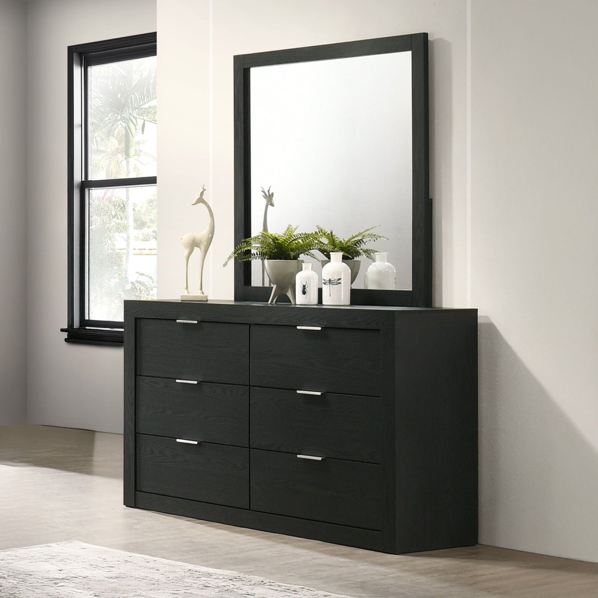 Asher - Dresser & Mirror - Smoke Dresser & Mirror by New Classic - Walls Furniture & Mattress