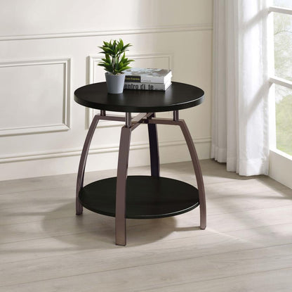 Dacre - Round Engineered Wood Top Table End Tables by CoasterEssence - Walls Furniture & Mattress