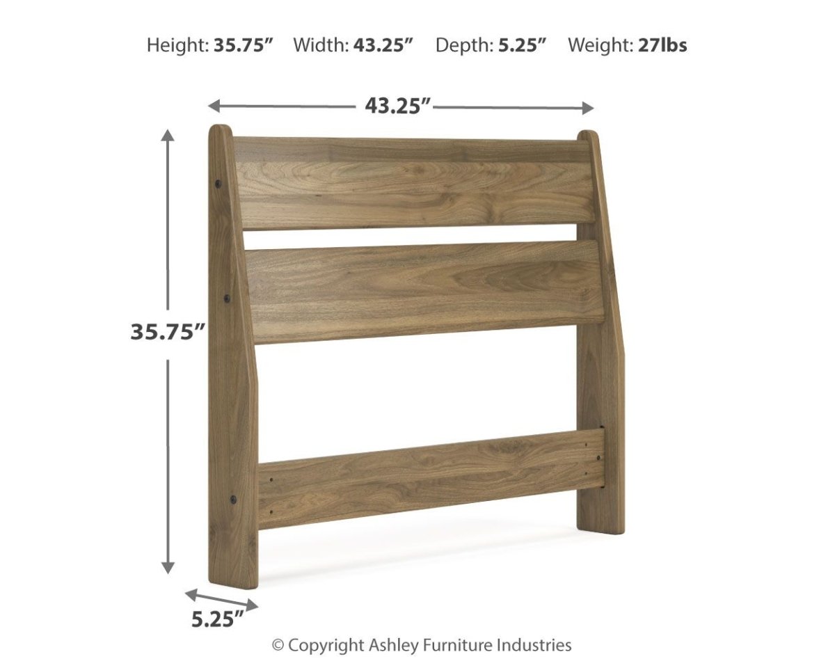 Deanlow - Twin Panel Headboard - Honey Panel Headboards by Signature Design by Ashley® - Walls Furniture & Mattress