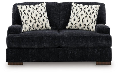 Whitmore Manor - Loveseat - Black Pearl Stationary Loveseats by Benchcraft® - Walls Furniture & Mattress
