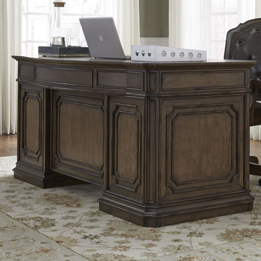 Amelia - Jr Executive Desk - Dark Brown Executive Desks by Liberty Furniture - Walls Furniture & Mattress
