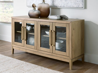 Lasinger - Dining Room Server - Light Brown Servers by Signature Design by Ashley® - Walls Furniture & Mattress