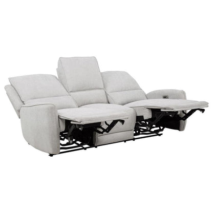 Sylmar - Chenille Upholstered Power Reclining Sofa - Dove Gray Reclining Sofas by Coaster Fine Furniture - Walls Furniture & Mattress