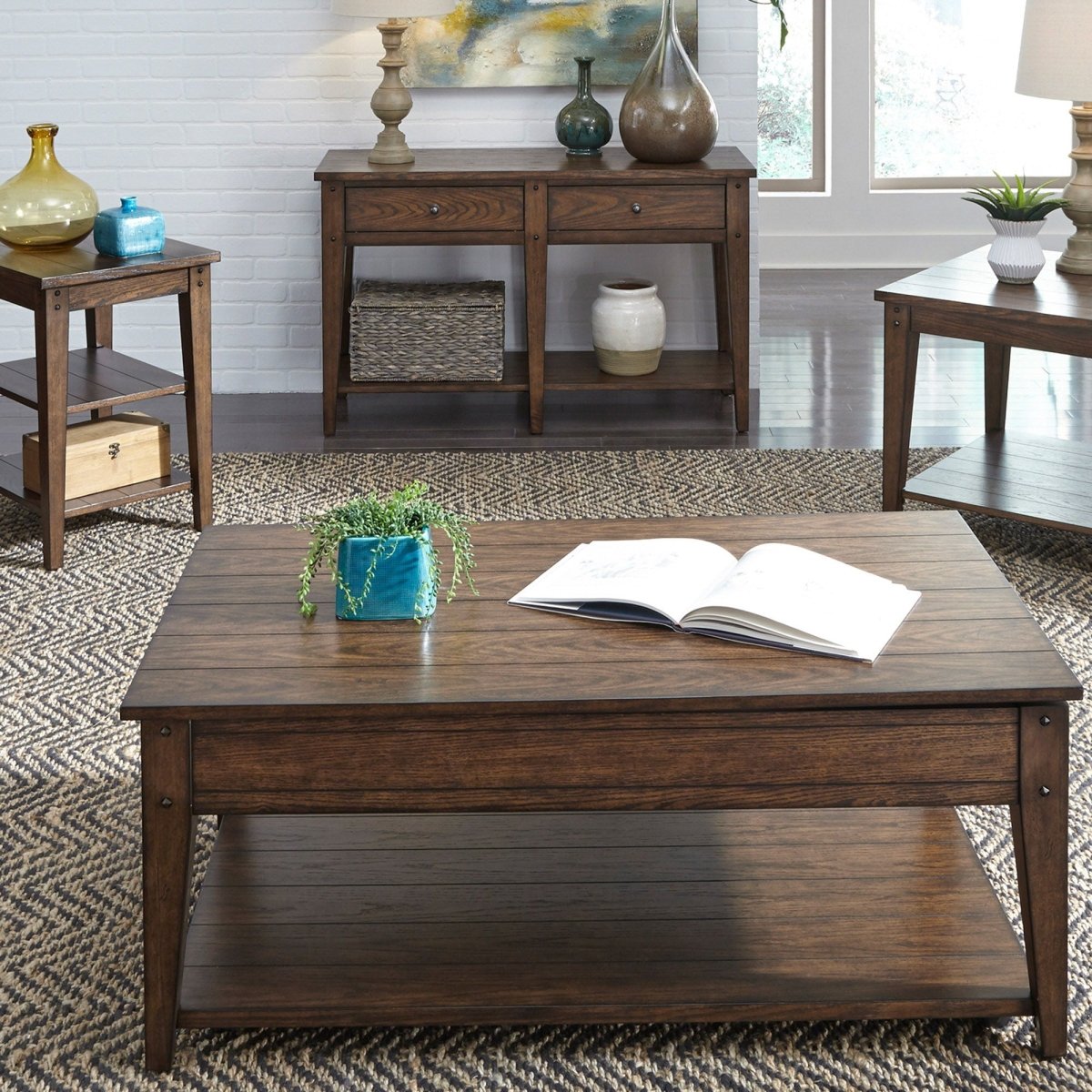 Lake House - Lift Top Cocktail Table Cocktail Tables by Liberty Furniture - Walls Furniture & Mattress