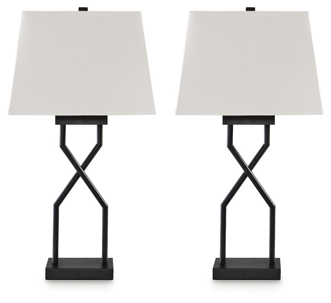 Brookthrone - Metal Table Lamp (Set of 2) - Black Table Lamps by Signature Design by Ashley® - Walls Furniture & Mattress