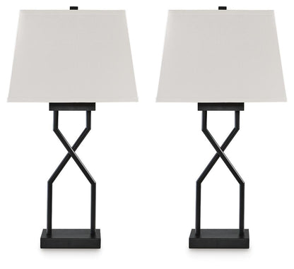 Brookthrone - Metal Table Lamp (Set of 2) - Black Table Lamps by Signature Design by Ashley® - Walls Furniture & Mattress