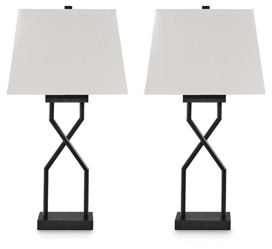 Brookthrone - Metal Table Lamp (Set of 2) - Black Table Lamps by Signature Design by Ashley® - Walls Furniture & Mattress
