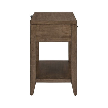 Shaker Lakes - Open Nightstand With Charging Station - Brown Nightstands w/ Charging Stations by Liberty Furniture - Walls Furniture & Mattress