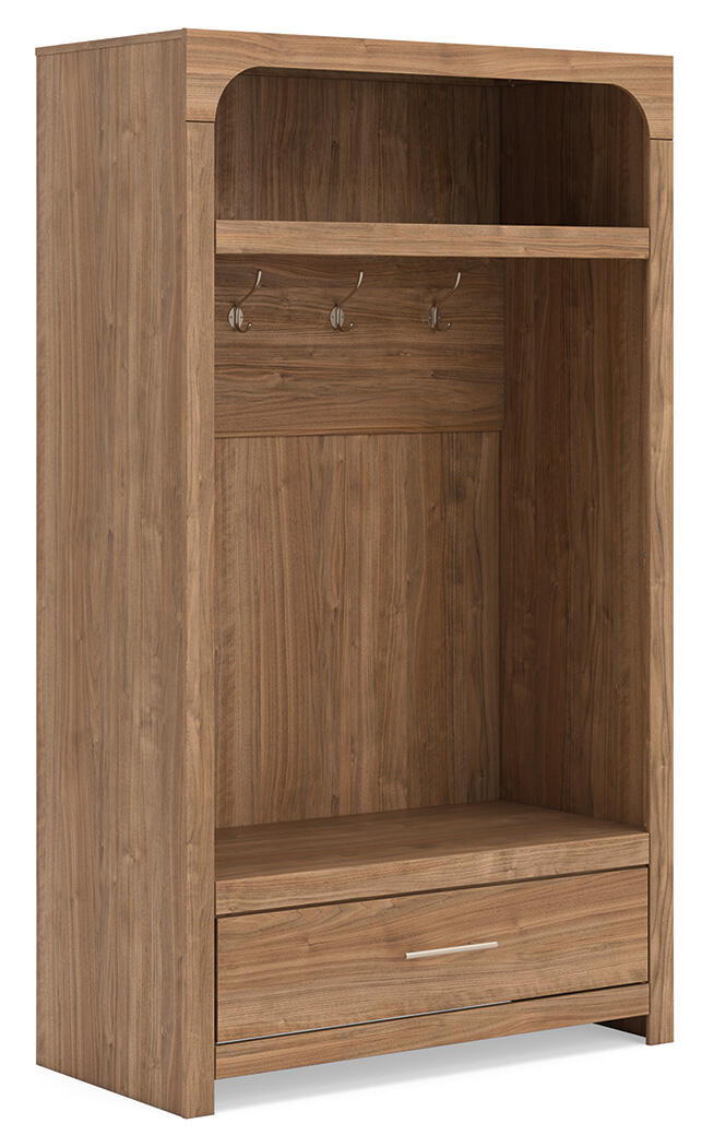 Dovander - Hall Tree With Storage Bench - Brown Hall Trees by Signature Design by Ashley® - Walls Furniture & Mattress
