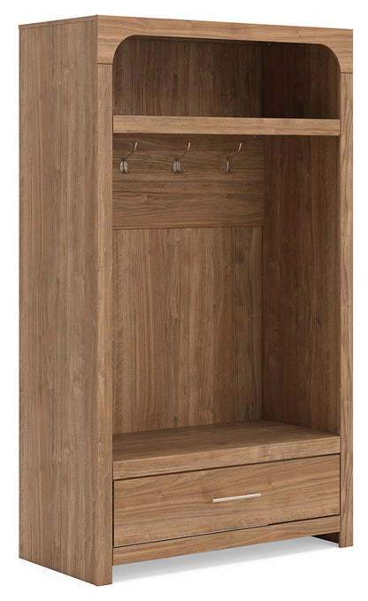 Dovander - Hall Tree With Storage Bench - Brown Hall Trees by Signature Design by Ashley® - Walls Furniture & Mattress