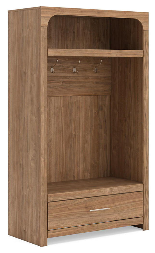 Dovander - Hall Tree With Storage Bench - Brown Hall Trees by Signature Design by Ashley® - Walls Furniture & Mattress