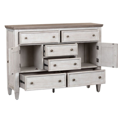 Heartland - 2 Door 6 Drawer Chesser - White Dressers by Liberty Furniture - Walls Furniture & Mattress