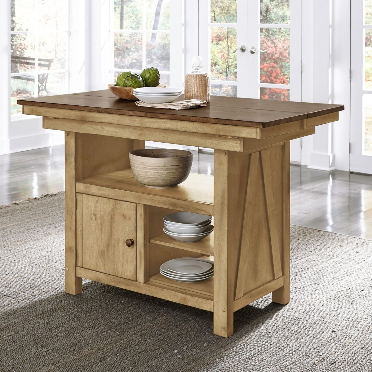 Lindsey Farm - Gathering Table Set - Natural & Brown Counter Tables by Liberty Furniture - Walls Furniture & Mattress