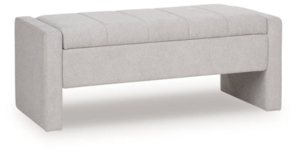 Akselman - Gray - Storage Bench Storage Benches by Signature Design by Ashley® - Walls Furniture & Mattress
