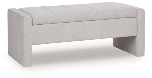 Akselman - Gray - Storage Bench Storage Benches by Signature Design by Ashley® - Walls Furniture & Mattress