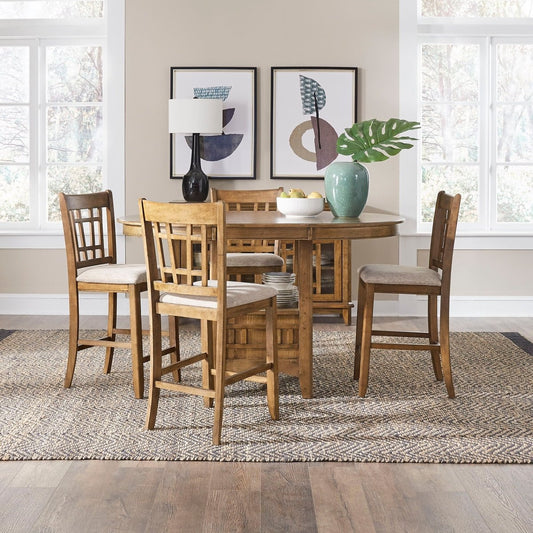 Santa Rosa - 5 Piece Pub Set - Light Brown 5 Piece Dining Room Sets by Liberty Furniture - Walls Furniture & Mattress