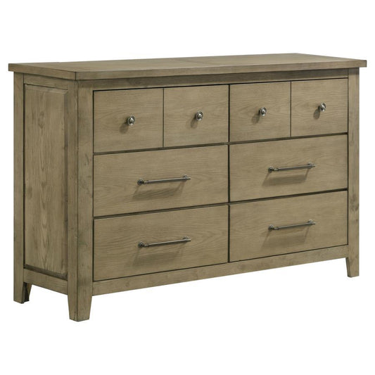Hazlewood - 6 - Drawer Bedroom Dresser Cabinet - Vineyard Oak Dressers by Coaster Fine Furniture - Walls Furniture & Mattress