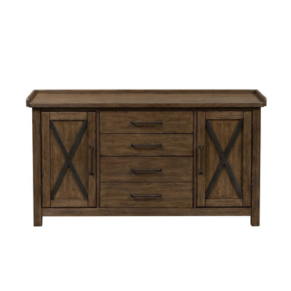 Sonoma Road - Small Credenza - Light Brown Credenzas by Liberty Furniture - Walls Furniture & Mattress