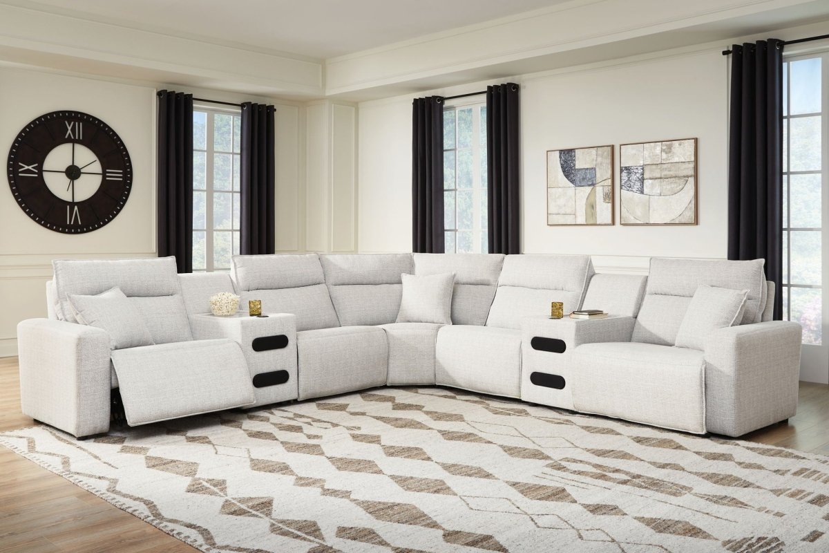 Modmax II - Reclining Sectional - Stone Reclining Sectionals by Signature Design by Ashley® - Walls Furniture & Mattress