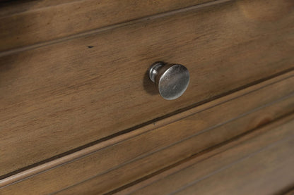 Feddinger - Dresser And Mirror - Medium Brown Dresser & Mirror by Signature Design by Ashley® - Walls Furniture & Mattress