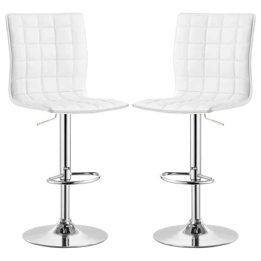 Ashbury - Upholstered Adjustable Bar Stool (Set of 2) Stool Sets by CoasterEveryday - Walls Furniture & Mattress