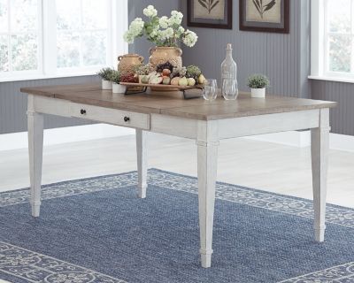 Skempton - RECT DRM Table w/Storage - White Dining Tables by Signature Design by Ashley® - Walls Furniture & Mattress