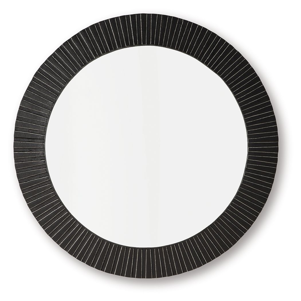 Ozias - Black - Accent Mirror Accent Mirrors by Signature Design by Ashley® - Walls Furniture & Mattress